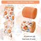 Fall Wired Edge Ribbon Watercolor Pumpkin Leaves Craft Ribbon Orange Fabric Ribbon for Autumn Thanksgiving Wreath Bow Making DIY Crafts Wrapping Party Decoration, 2 Rolls, 20 Yard